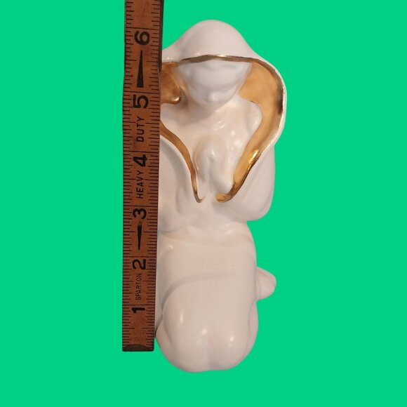 Kay Finch Praying Madonna Christmas Nativity Figurine RARE Gold & White Colorway - Picture 9 of 10